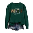 thumbnail image 3 of Women's Trendy Pullover Hoodie Letter Print Round Neck Top For Fall & Winter Lined Hoodie Women Distressed Plain Sweatshirt Cute Long Sleeve Top Blank Sweatshirts Butter Hoodies Women Light Pullover, 3 of 3