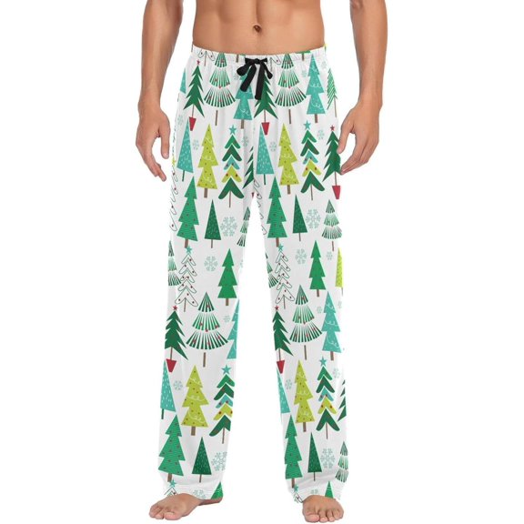 GZHJMY Christmas Tree Pajama Pants for Men, Lounge Pants Lightweight Men Pajama Bottoms with Drawstring Pockets, Christmas New Year Birthday Gifts, XX-Large