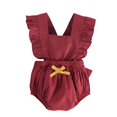 thumbnail image 1 of 0-2 Ans Enfant Fille Romper Plain Jumpsuit Été, 1 of 3