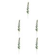 thumbnail image 1 of Bewildely 12 unids/set de hojas artificiales de bajo mantenimiento para decoración para fiesta de boda, plantas, jardín, hogar, verde escarcha Type2 NO2, 1 of 6