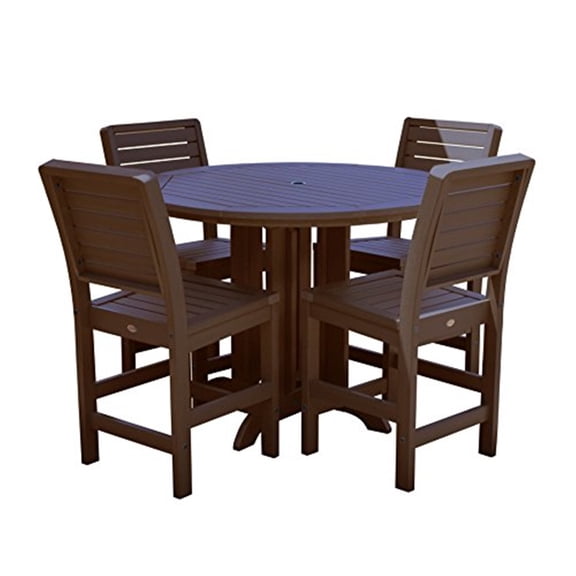 Highwood Furniture Weatherly 5pc Round Counter Dining Set