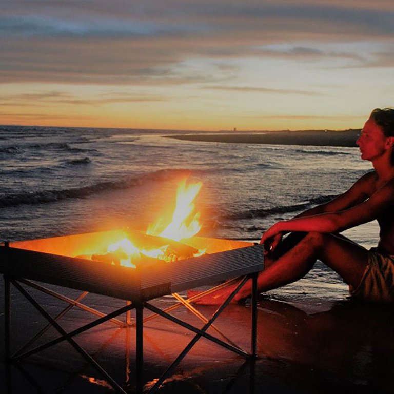 Fireside Outdoor Portable Folding Outdoor Pop-Up Camping Campfire Fire Pit  - Walmart.com