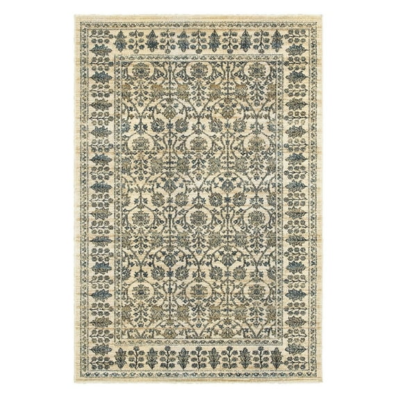 Sphinx Empire Area Rug 501U4 Traditional Ivory Repeat Bricks