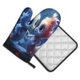 thumbnail image 2 of Gaeub Cute Fish Flower Couple Print Oven Mitts and Pot Holders Sets of 2,Heat Resistant Pad,Cooking Gloves, for Baking BBQ Home Decor, 2 of 7