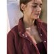 thumbnail image 4 of Chaqueta Afelpada para Mujer, con Botones, Estilo Casual, Ideal para el Invierno Abrigo Cálido con Bolsillos Rojo Vino M, 4 of 9