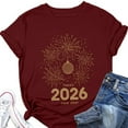 thumbnail image 4 of felwors Happy New Year Shirt for Women 2026 New Years Eve T-Shirt Countdown Fireworks Holiday Party Tops(Wine, XXXL), 4 of 8