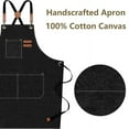thumbnail image 2 of Home Improvement, Chef Aprons For Men Women With Large Pockets Canvas Back Heavy Duty Adjustable Work Apron, Apron Sleeve, 2 of 7