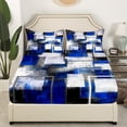 thumbnail image 3 of Erosebridal Abstract Ombre Bed Sheets Set Twin Size, Futuristic Striped Bed Sheets Twin, Geometry Decor, 3 of 7