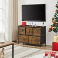 thumbnail image 3 of VECELO 5-Drawer Dresser for Bedroom Chest of Drawers Storage Dresser, 31.5" Length Unit Standing Organizer Metal Frame Wooden Top Living Room Entryway Office, Brown, 3 of 11