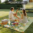 thumbnail image 4 of Summer Wildflowers Outdoor Rug 6x9 Ft - Reversible Patio Rug Outdoor Camping Rugs, Pastoral Oil Painted Retro Art Washable Indoor Outdoor Area Rugs, Non-Slip Outdoor Carpet Runner for Deck/Porch, 4 of 8