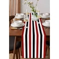 thumbnail image 3 of Table Runner Dresser Scarf 13 x 36 Inch Red Black White Stripes Minimalist Abstract Vertical Striped Table Runners Non-Slip Heat Kitchen Dining Table Decor for Indoor Outdoor Home Party Decoration, 3 of 7