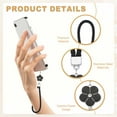 thumbnail image 3 of Uxcell Phone Lanyard Wrist Straps, Creative Braided Flower Phone Charm Straps Wrist Lanyard for Phone Case Camera Keychain Hand Black, 3 of 7