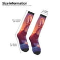 thumbnail image 2 of Disketp Sunset Cloud Corgi Print Unisex Contrast Color Stockings Lightweight Breathable Ventilation Ankle Contrast Color Stockings, Contrast Color Stockings for Daily, 2 of 6