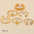 thumbnail image 4 of -Style Bagua Leaf Ring and Flower Chain Joint Ring Set - Unique Fashionable Accessories for, 4 of 8