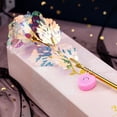 thumbnail image 4 of Jumpingount ¡Caliente! 24K Foil Plated Gold Rose Flowers Box Decoración de boda Día de San Valentín Regalo creativo Golden Rainbow Rose Ropa, zapatos y accesorios Miscelánea conjunto 5, 4 of 6