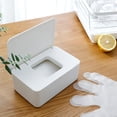 thumbnail image 3 of Caja de almacenamiento portátil para mascarillas y toallitas húmedas, diseño sellado y resistente al polvo, color gris, material PP, tamaño compacto ideal para uso en el hogar o viajes., 3 of 6