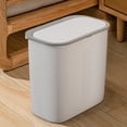 thumbnail image 4 of Botes de basura para baño con tapa, para uso doméstico, para inodoros, estrechos, de gran capacidad, con tapa a presión, modelos con ranuras, botes de basura de plástico., 4 of 6