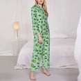thumbnail image 3 of Wukai Froggs In The Lake Print Women's Pajama Set,PJ Set,Lounge Sets For Women Soft Long Sleeve Sleepwear Comfort and Style-XX-Large, 3 of 7
