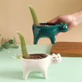 thumbnail image 3 of Cute Ceramic En Flower Pot Animal Cactus Planter Succulent Container Tabletop Rat, 3 of 5
