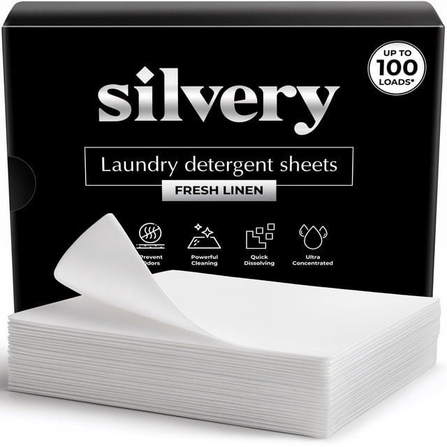 Detergente para ropa Sheets Silvery 100 cargas ultraconcentrado