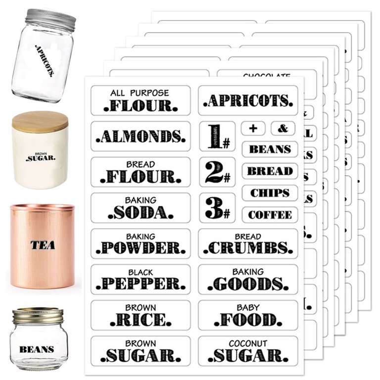 Self-adhesive Labels Spice Jars, Self-adhesive Kitchen Jars