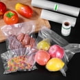 thumbnail image 2 of 2 rollos de bolsas transparentes para alimentos, prácticas bolsas de vacío, bolsas selladas para el hogar, suministros para el hogar, 2 of 8