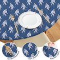 thumbnail image 4 of Blue Bigfoot Pattern Round Fitted Tablecloth with Elastic Edge,Dining Table Cover Waterproof,Outdoor Round Tablecloth for Camping,Dining,Indoor and Outdoor, 4 of 7