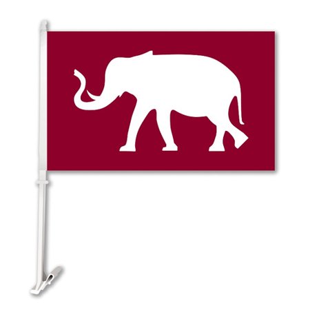 Ncaa Door Flag - BSI Products NCAA Car Flag with Wall Bracket