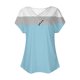 thumbnail image 4 of Tops de Algodón para Mujeres Cuello en V Moda Casual Manga Corta Primavera Verano Top para el Hogar Y Diario, 4 of 6