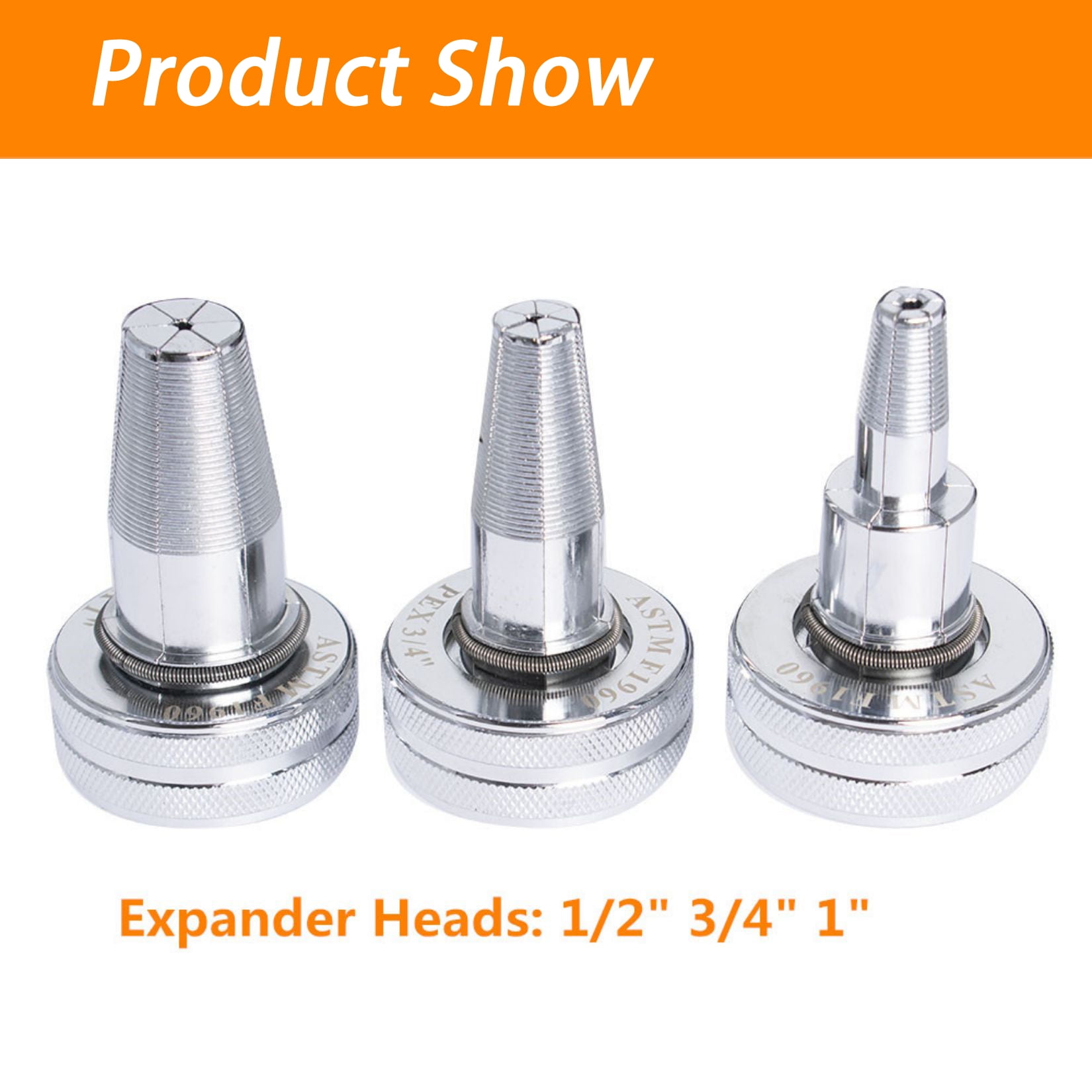 PEX Expansion Tool Kit Manual Tube Expander with 1/2, 3/4, 1 inch Expander Heads Hard Case for Propex Expansion Suit Propex Wirsbo Uponor