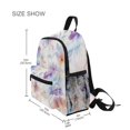 thumbnail image 3 of FORMRS School Backpack with Front Zippered Pocket 12" Student Travel Daypack, Purple Flower Pattern, 3 of 6