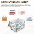 thumbnail image 7 of Elegant White Magnolia Flowers Large Storage Bins with Linen Collapsible Lid Storage Box 16.7 x 12.6 x 11.8in, 7 of 7