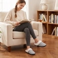 thumbnail image 2 of Ecetana Women's Fuzzy Slippers Memory Foam Soft Warm House Slippers Slip-on Indoor, 2 of 8