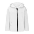 thumbnail image 7 of Kids Zip up Hoodies Girls Boys Fleece Warm Zipped Jacket Classic Plain Full Zip-Up Hooded Coat with Pockets Long Sleeve School Sweat Hoodie Casual Fashion Children for Girl Boy, 7 of 7