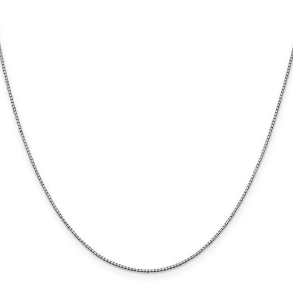 10k White Gold 1mm Box Chain
