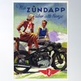 thumbnail image 2 of Zundapp Motorcycle Over Mountains Advertisement Vintage German Cycles Poster Wall Art, Modern Wall Decor For Living Room Bedroom, 16x24 UNFRAMED, 2 of 3