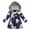 Navy, variant on Ccpelsie Girl's Winter Coat Jacket Hooded Kids Toddler Flower Print Parka Outwear Warm Cotton Puffer Hooded Jacket(Navy,6-7 Years)