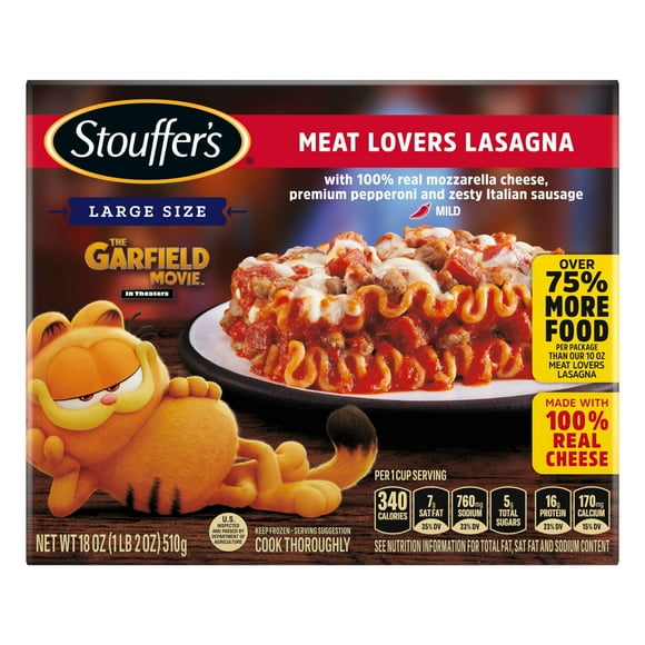 Stouffer's Meat Lovers Lasagna Large Size Frozen Frozen Meal, 18 oz (Frozen)