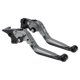 thumbnail image 1 of Palancas de freno y embrague largas y cortas para Yamaha MT-07 2014-2022, palanca de freno ajustable de motocicleta, aleación de aluminio, mango de titanio con extremo negro, 1 par, 1 of 1