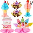 thumbnail image 1 of Centro de mesa Outus Ice Cream Honeycomb, 6 piezas, 1 of 6