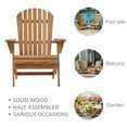 thumbnail image 3 of Adirondack Chairs Set of 2, Folding Patio Chairs, Outdoor Wood Chairs&nbsp;Hemlock Wood Construction, Pre-Assembled Backrest For Easy Setup, Space-Saving Folding Design, For Porch Or Poolside, 3 of 10