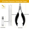 thumbnail image 3 of Toenail Clippers for Ingrown toenail or Thick Nails, Heavy Duty Toenail Clippers -Ingrown Toenail Clippers Sharp Stainless Steel Soft Non-Slip handle Black, 3 of 7