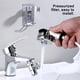 thumbnail image 4 of Yuarrent Convertidor de pulverizador de boquilla de grifo de de pelo de ducha de fregadero con soporte montado en la pared adaptador de Accesorios de baño, 4 of 6