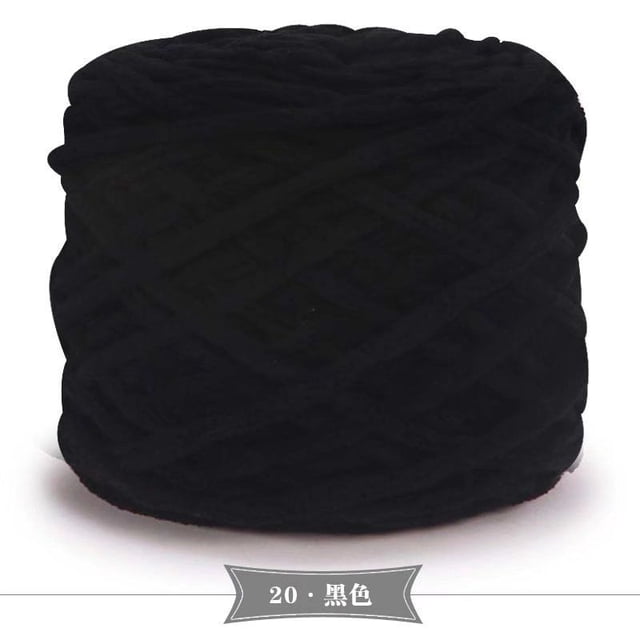 Nvzi Hilo grueso de punto, 3 ovillos (165 gramos cada uno, un total de 510 gramos) - perfecto para suéteres cómodos, mantas y accesorios de invierno, color negro.