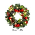 thumbnail image 3 of Btomtd 12" Christmas Wreath with Pine Cones and Berry Clusters, Frosted Spruce Wreath for Holiday Decor, Natural Style Christmas Decortions, Winter Garland with Fake Plants, Multicolor-M, 3 of 8