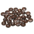thumbnail image 1 of Botón de costura de madera Uxcell de 30 piezas 20L 1/2" (12.5 mm) botones redondos de repuesto para ropa manualidades decoración, marrón medio, 1 of 7