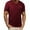 #Wine, variant on DPTALR Men's Versatile Solid V-Neck Shirt Short Sleeve with Pocket Casual Fashion,Wine, XXL