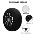 thumbnail image 2 of Sikiie Dinosaur In Space PVC Leather Spare Tire Wheel Cover Spare Tire Cover, for Car Truck SUV Camper Trailer Universal Fit(14-17in)-15 inch, 2 of 6