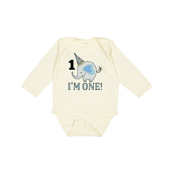 Inktastic First Birthday 1 Year Old Boy Boys or Girls Long Sleeve Baby Bodysuit