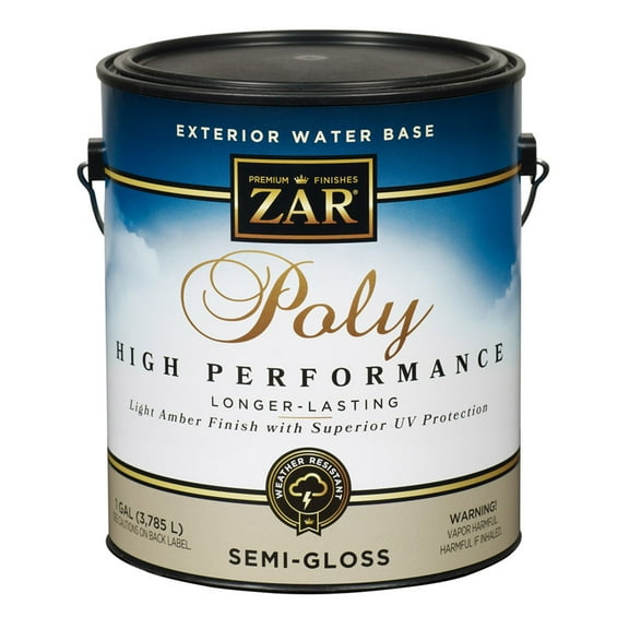 ZAR Semi-Gloss Light Amber Water-Based Polyurethane 1 gal